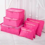 MOCOFO 6-Piece Travel Luggage Organizer Set in Rose
