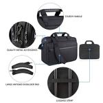 KROSER Expandable 17.3" Laptop Messenger Bag - Black