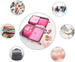 MOCOFO 6-Piece Travel Luggage Organizer Set in Rose