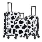 Cow Print Spinner Luggage Set – 3 Pieces