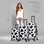 Cow Print Spinner Luggage Set – 3 Pieces