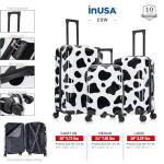 Cow Print Spinner Luggage Set – 3 Pieces