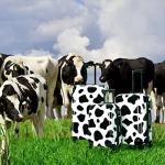 Cow Print Spinner Luggage Set – 3 Pieces