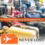 8 Pack TSA Approved Silicone Luggage Tags