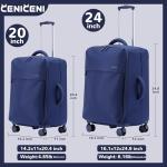CENICENI Ultralight 20" & 24" Spinner Luggage Set