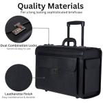 Alpine Swiss 17" Rolling Laptop Briefcase