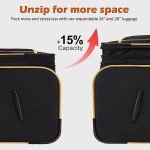 Coolife 4-Piece Expandable Suitcase Set