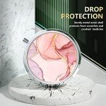 Pink Marble Portable Pill Box for Travel & Purse