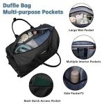 ETRONIK 21 Inch Rolling Duffle Bag with Toiletry Bag