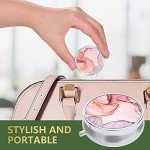 Pink Marble Portable Pill Box for Travel & Purse