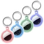 4 Pack Waterproof Airtag Holders with Keychains