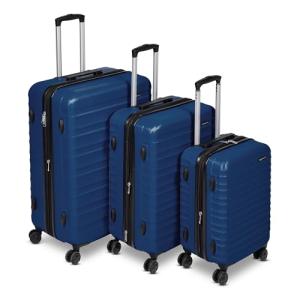 Amazon Basics Navy Blue Hardsided Luggage Set of 3