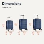 Amazon Basics Navy Blue Hardsided Luggage Set of 3