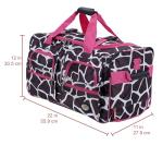 Pink Giraffe 22-Inch Rolling Duffel Bag