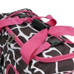 Pink Giraffe 22-Inch Rolling Duffel Bag