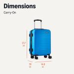 Light Blue 21-Inch Hardside Spinner Suitcase