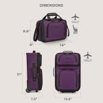 Expandable Purple Carry-On Luggage by U.S. Traveler