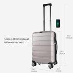 KROSER Expandable 20-Inch Carry-On Luggage with Wheels