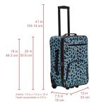 Blue Leopard Expandable Softside Luggage Set, 2-Piece