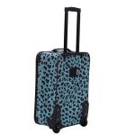 Blue Leopard Expandable Softside Luggage Set, 2-Piece
