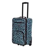 Blue Leopard Expandable Softside Luggage Set, 2-Piece