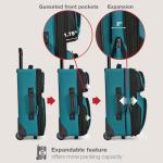 U.S. Traveler Rio 20" Teal Carry-On Suitcase