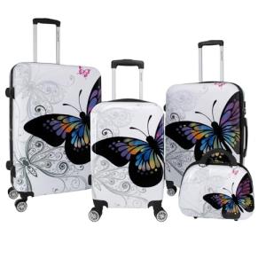 Butterfly Luggage Set for World Travelers, 4-Piece