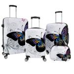 Butterfly Luggage Set for World Travelers, 4-Piece