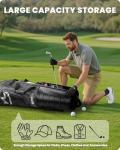 Lightweight Golf Travel Bag with Wheels - Rock Black