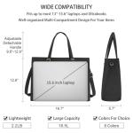Waterproof Leather Laptop Bag for Women, 15.6