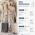 Coolife Expandable 28" Spinner Luggage with Lock