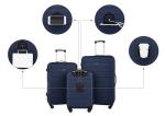 Wrangler Smart Luggage Set with Cup Holder & USB