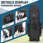 DAREKUKU Portable Golf Travel Bag with Wheels