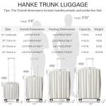 Hanke 20" Hard Shell Carry-On Suitcase - Ivory