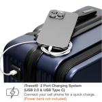 Navy 22-Inch Hardside Carry-On Suitcase