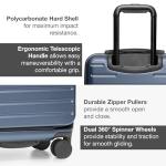 Navy 22-Inch Hardside Carry-On Suitcase