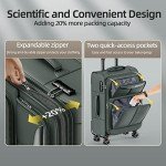 3-Piece Expandable Softside Luggage Set - Army Green