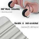 Grey-Pink 4-Piece Spinner Luggage Set