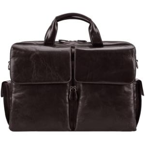 Maxwell Scott Men's Dark Brown Leather Briefcase