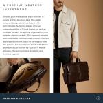 Maxwell Scott Men's Dark Brown Leather Briefcase