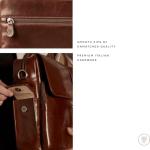 Maxwell Scott Men's Dark Brown Leather Briefcase