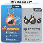 Waterproof AirTag Keychain Holder - Set of 4