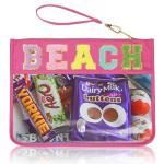 Preppy Clear Beach & Makeup Bag Set for Travel