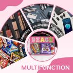 Preppy Clear Beach & Makeup Bag Set for Travel