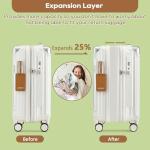 Joyway 24" Expandable Carry-On Luggage with Cup Holder