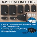 8-Piece Luxury Packing Cubes for Travel