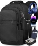 Lapsouno Large TSA-Friendly Travel Backpack with USB Port