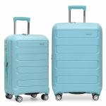 Indestructible Hardshell Baby Blue Spinner Luggage Set
