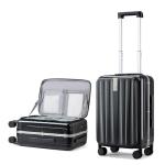 Hanke 20" Hard Shell Carry-On Suitcase - Jet Black