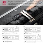 Hanke 20" Hard Shell Carry-On Suitcase - Jet Black